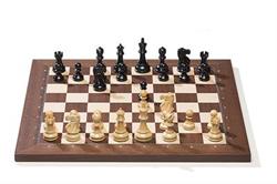 DGT bluetooth rosewood skakbræt med notation og flotte timeless skakbrikker